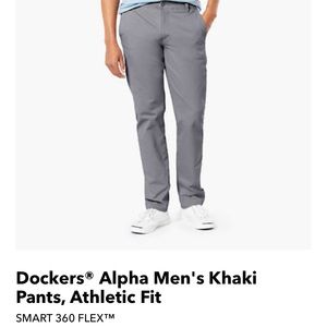 NWOT Docker’s Gray Alpha Khaki casual pants, 33x32